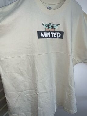 DISNEY Star Wars Short Sleeve Spirit Jersey Grogu Baby Yoda WANTED